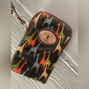 Vintage Fossil Key-Per Wristlet​